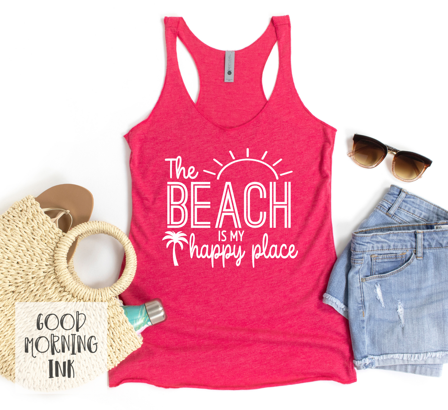 The Beach is my Happy Place (WHITE)