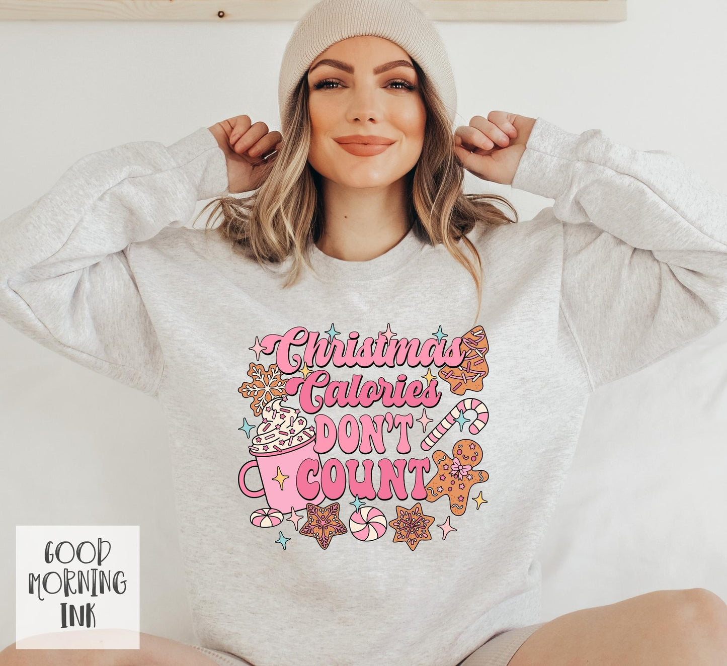 Christmas Calories Don't Count Clear Film COLOR