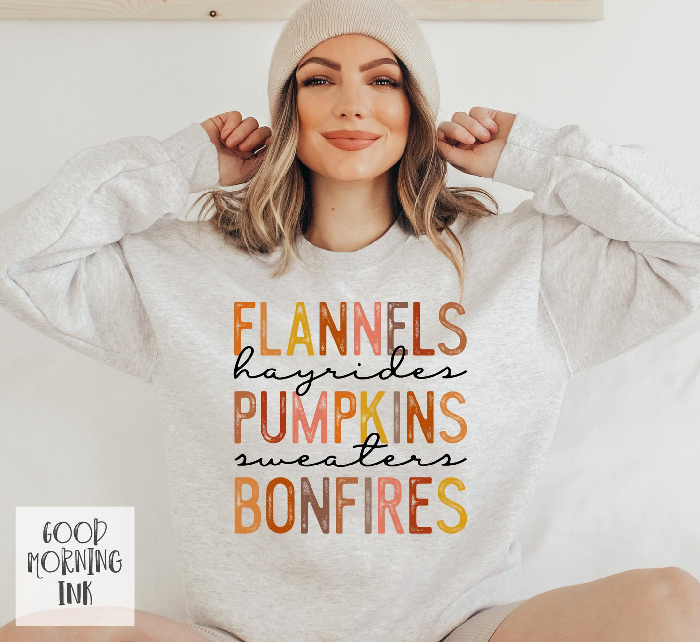 Flannels Hayrides Pumpkins... Clear Film COLOR