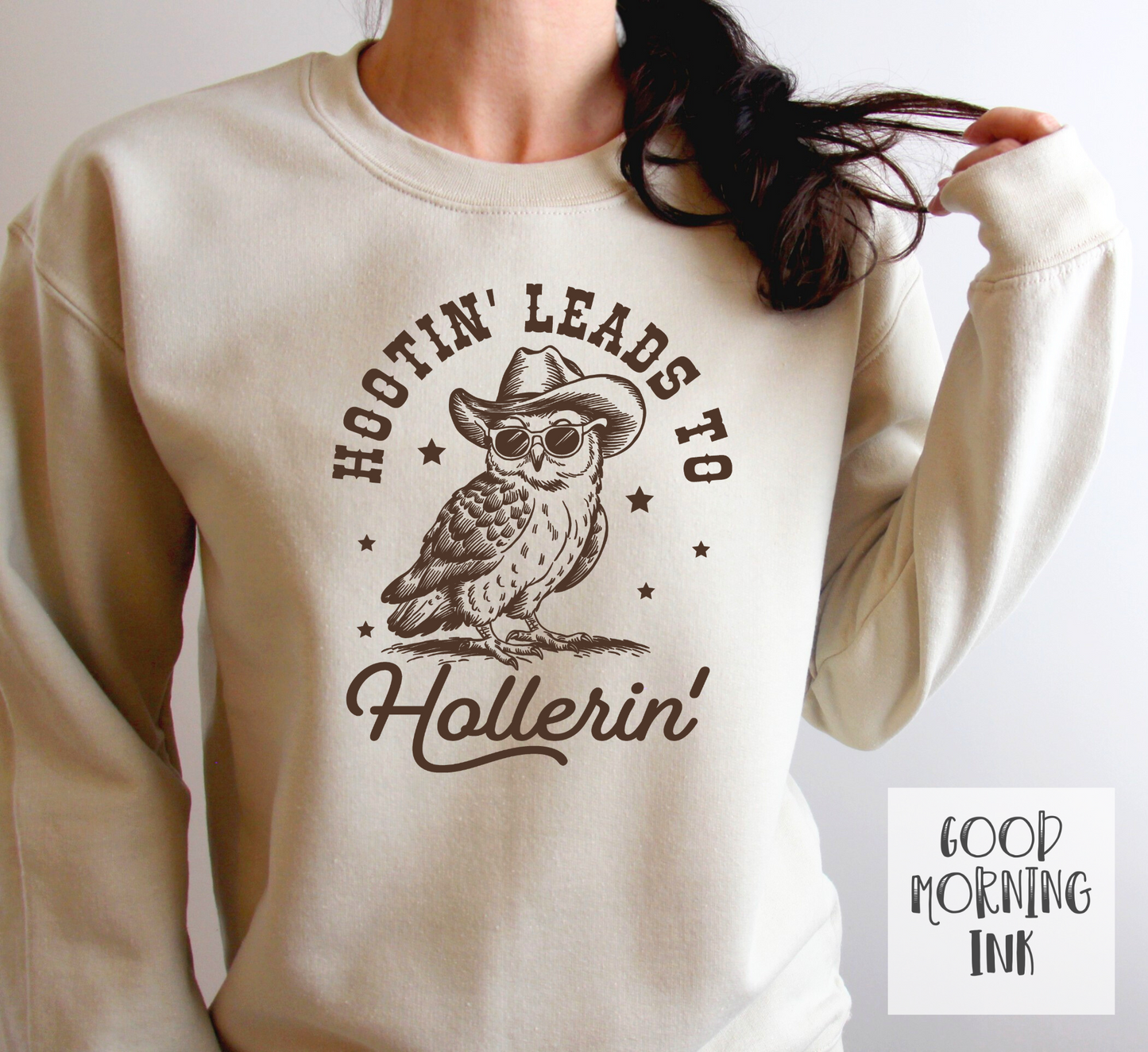 Hootin Leads to Hollerin Screen Print Transfer (BROWN)