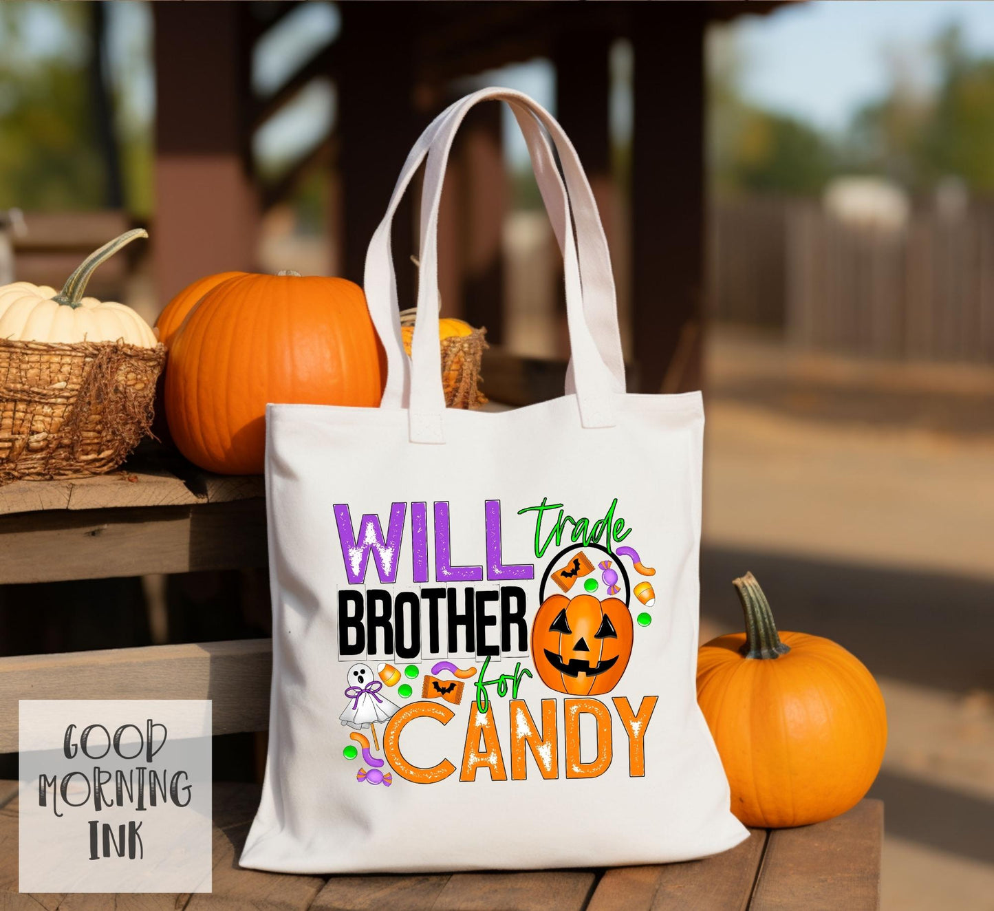 Will Trade Brother for Candy (YOUTH SIZE) Clear Film COLOR