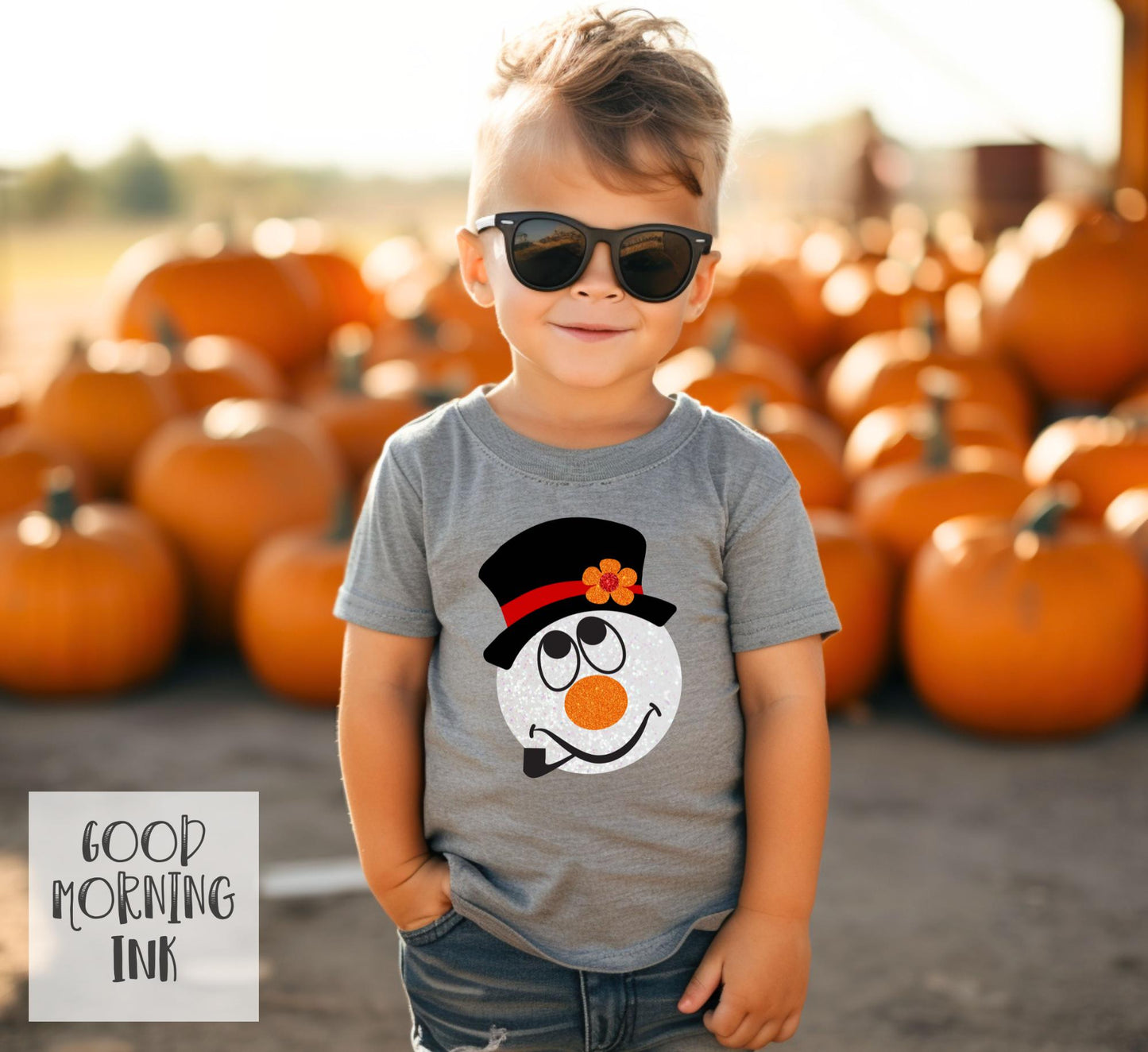 Faux Glitter Snowman (Toddler) Clear Film COLOR