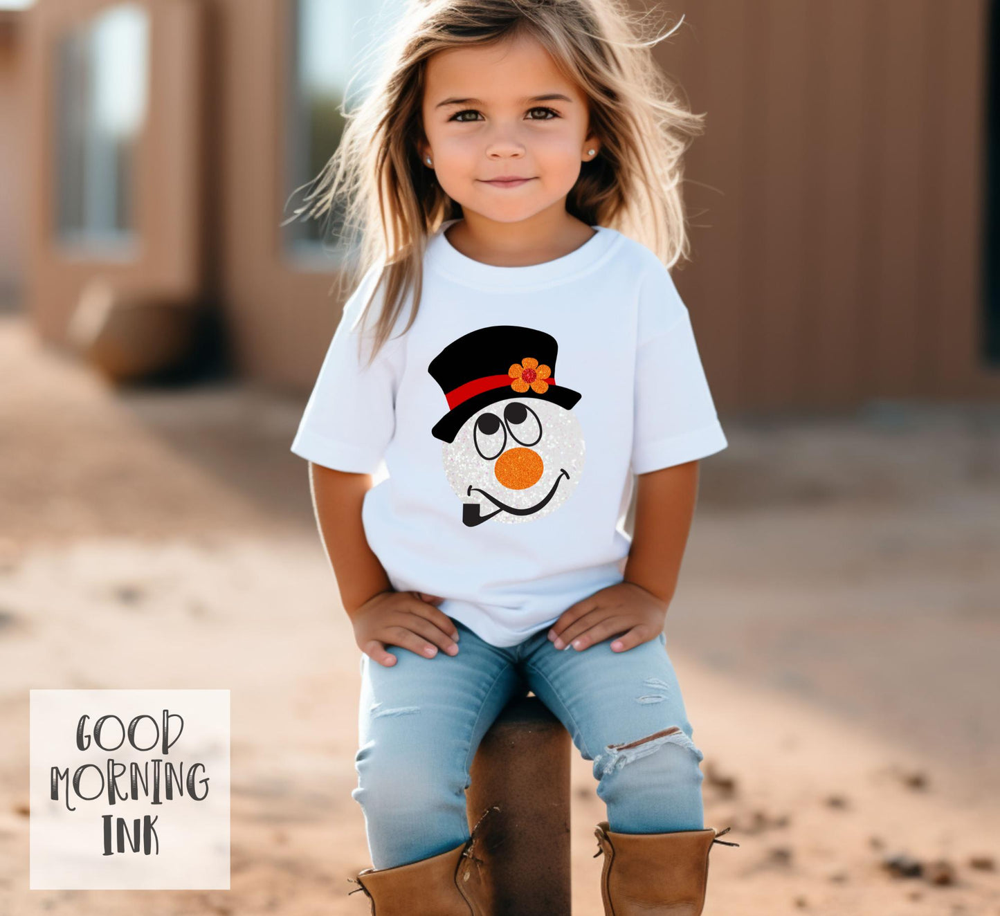 Faux Glitter Snowman (Toddler) Clear Film COLOR