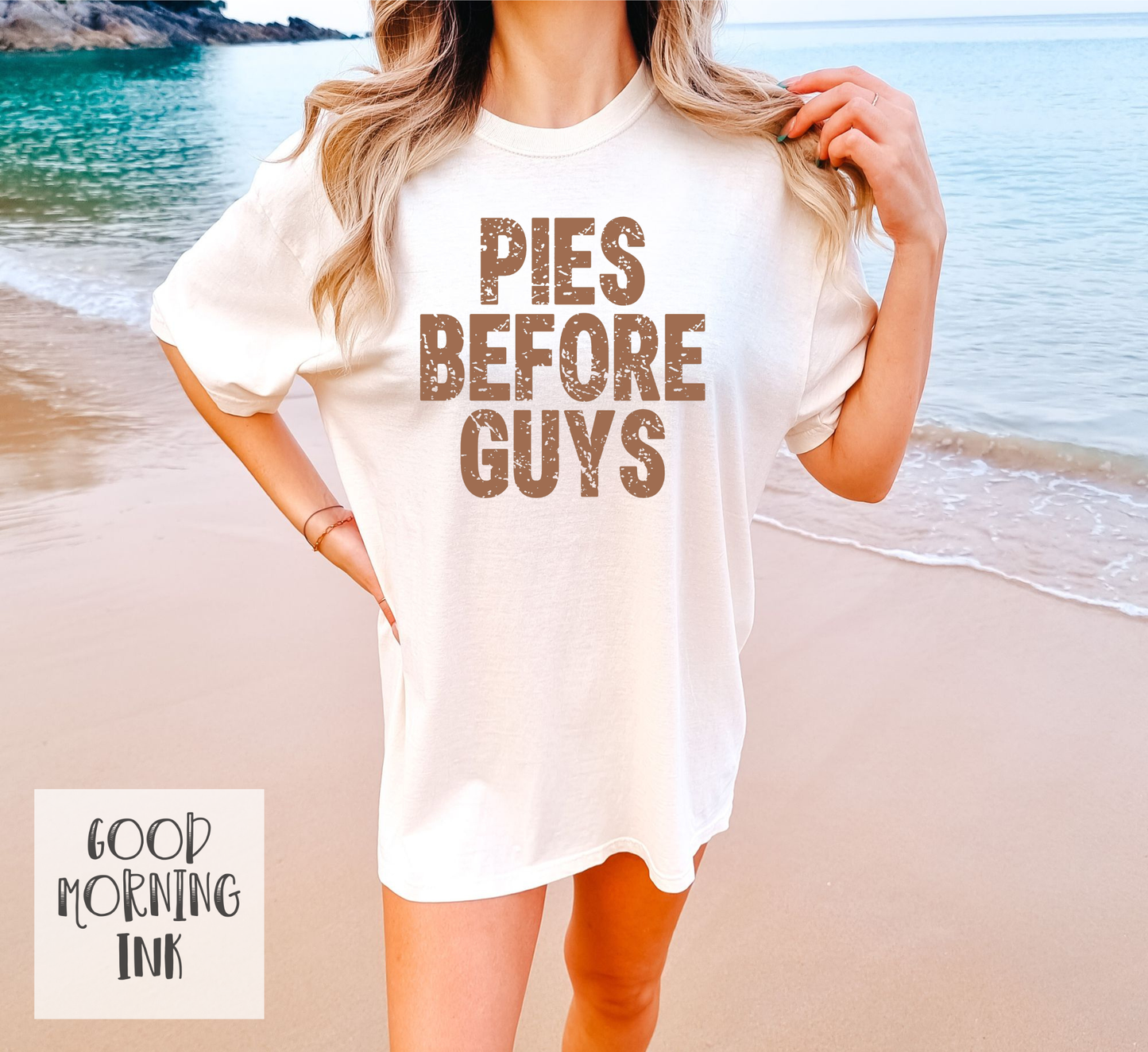 Pies Before Guys Screen Print Transfer (Brown)