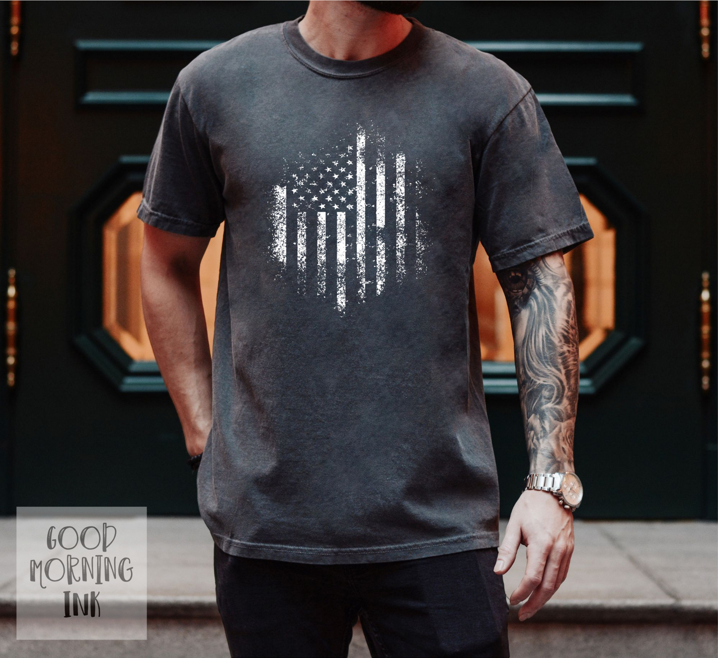 Grunge Flag (WHITE)
