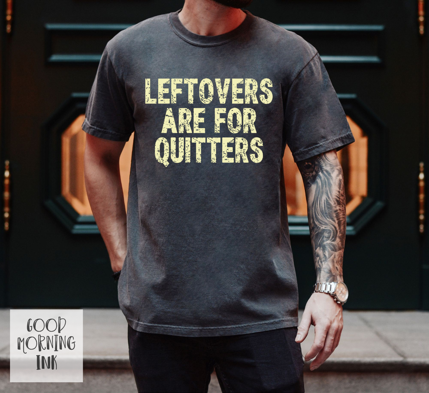 Leftovers are for Quitters Screen Print Transfer (Cream)