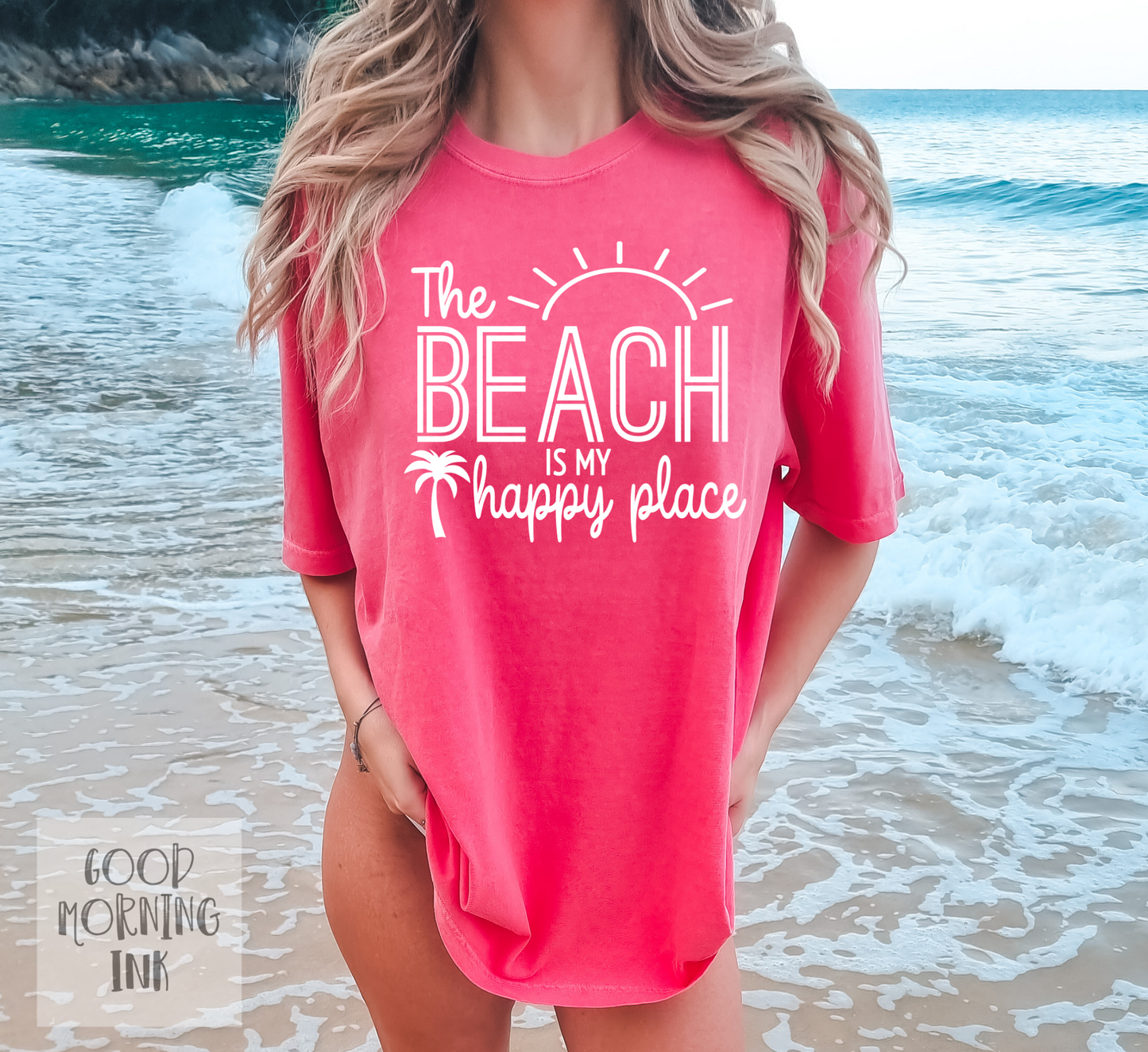The Beach is my Happy Place (WHITE)