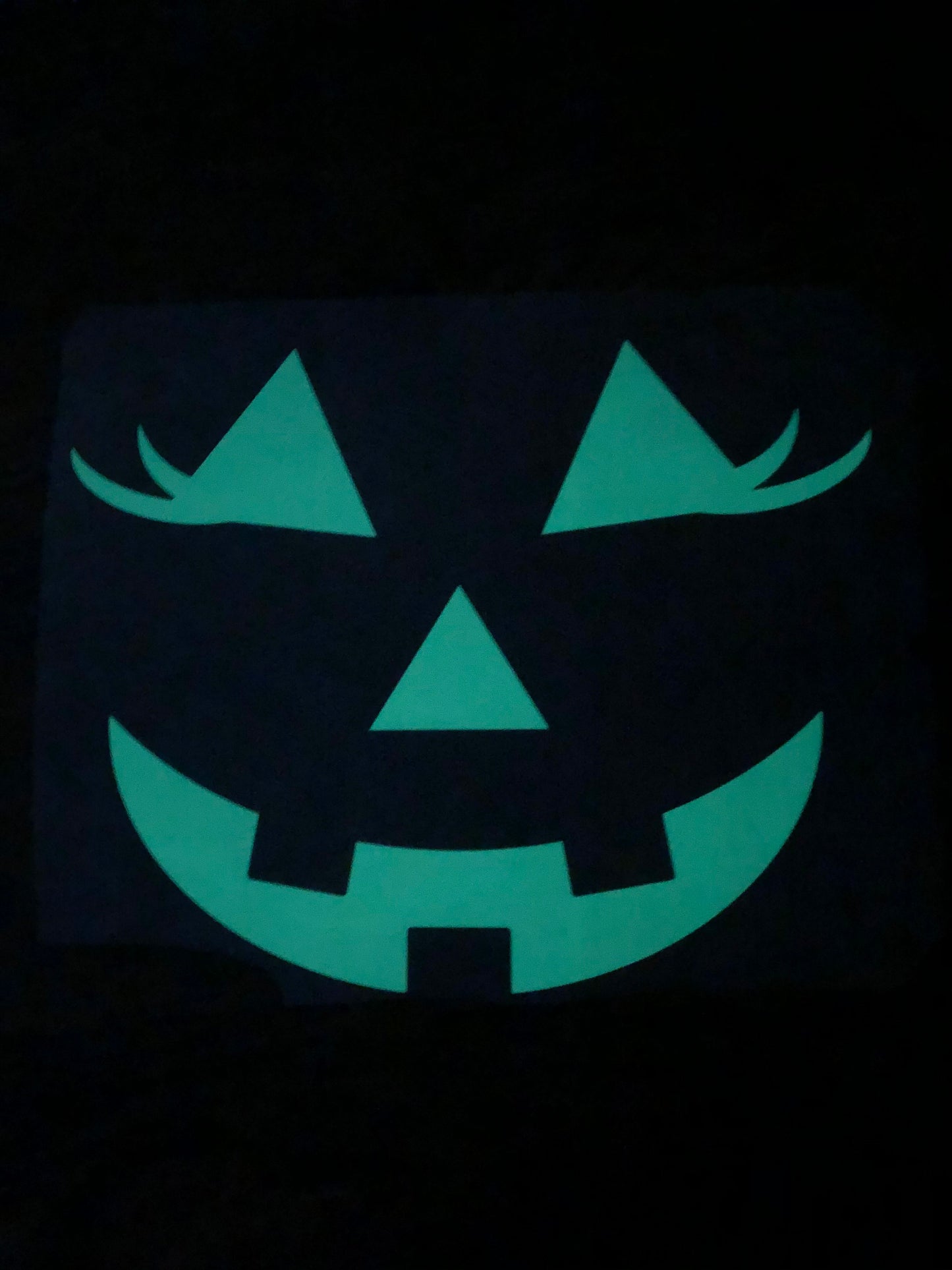 Pumpkin Face w/ Lashes GLOW-IN-THE-DARK