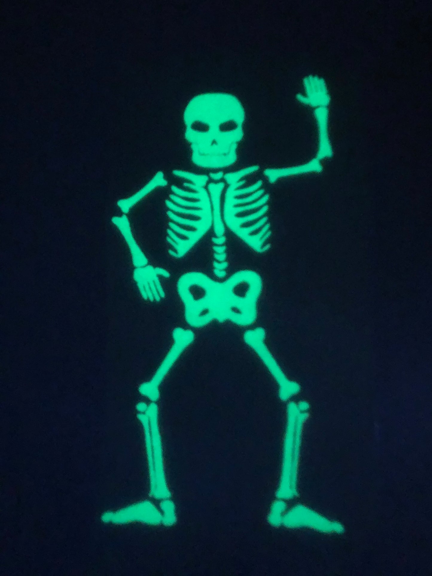 Pocket Print: Waving Skeleton GLOW-IN-THE-DARK