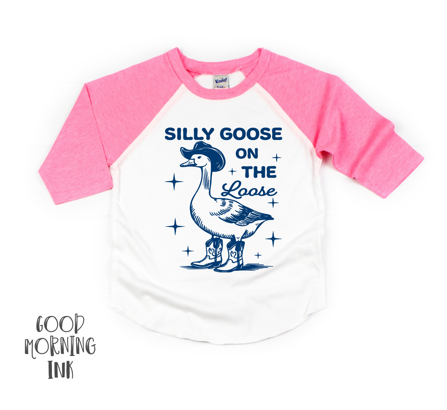 Silly Goose on the Loose Screen Print Transfer (NAVY BLUE)