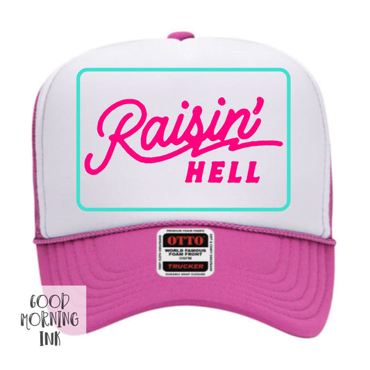 Raisin' Hell 2 Tone Trucker Hat