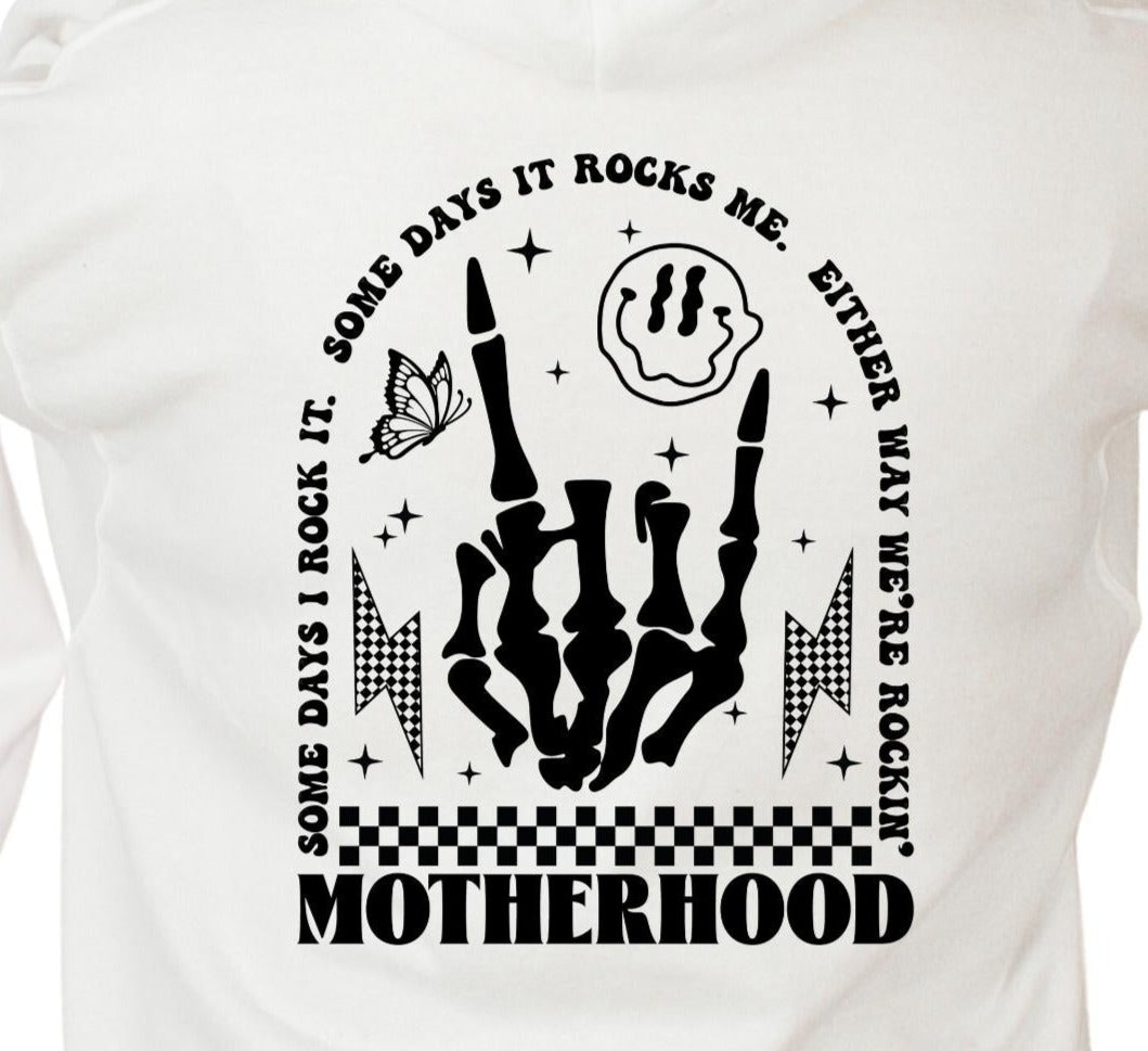 Motherhood: Some Days I Rock It. Some Days it Rocks Me.... / Motherhood Pocket | 2 Print Colors Available