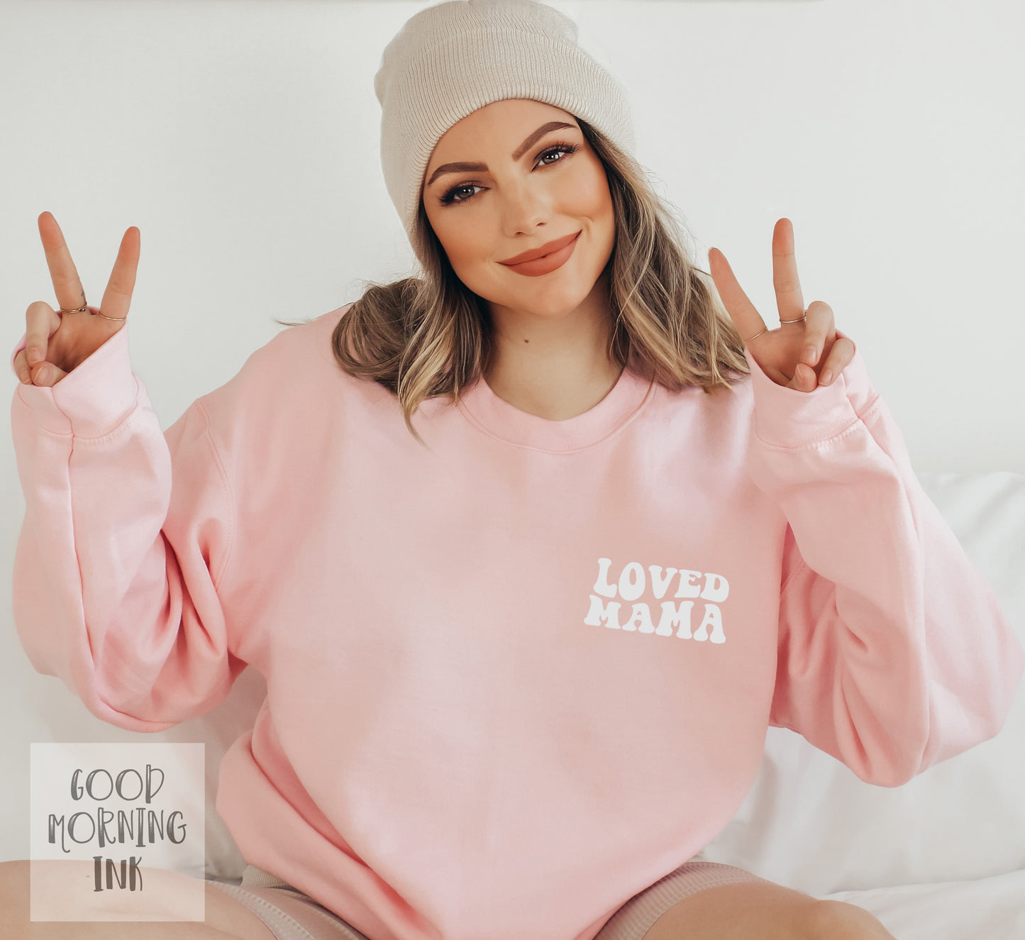 Pocket Print: Loved Mama (WHITE)