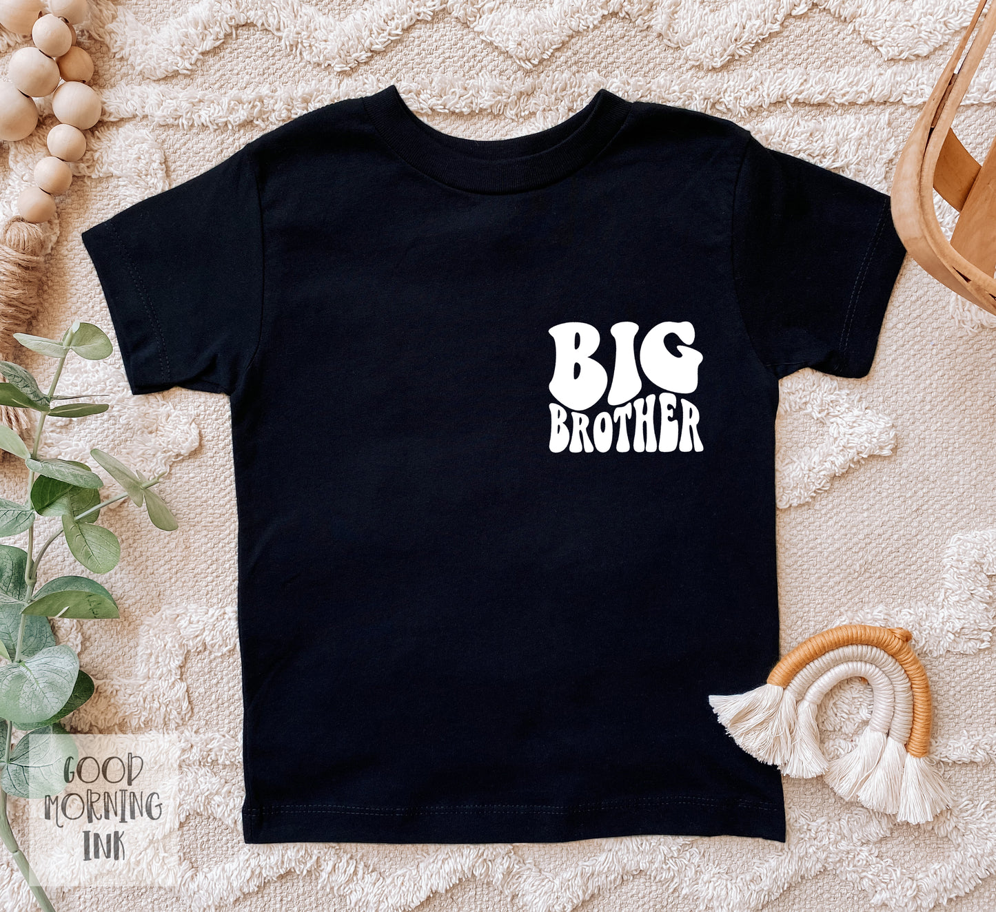 Pocket Print (Toddler/ Youth): Big Brother (WHITE)