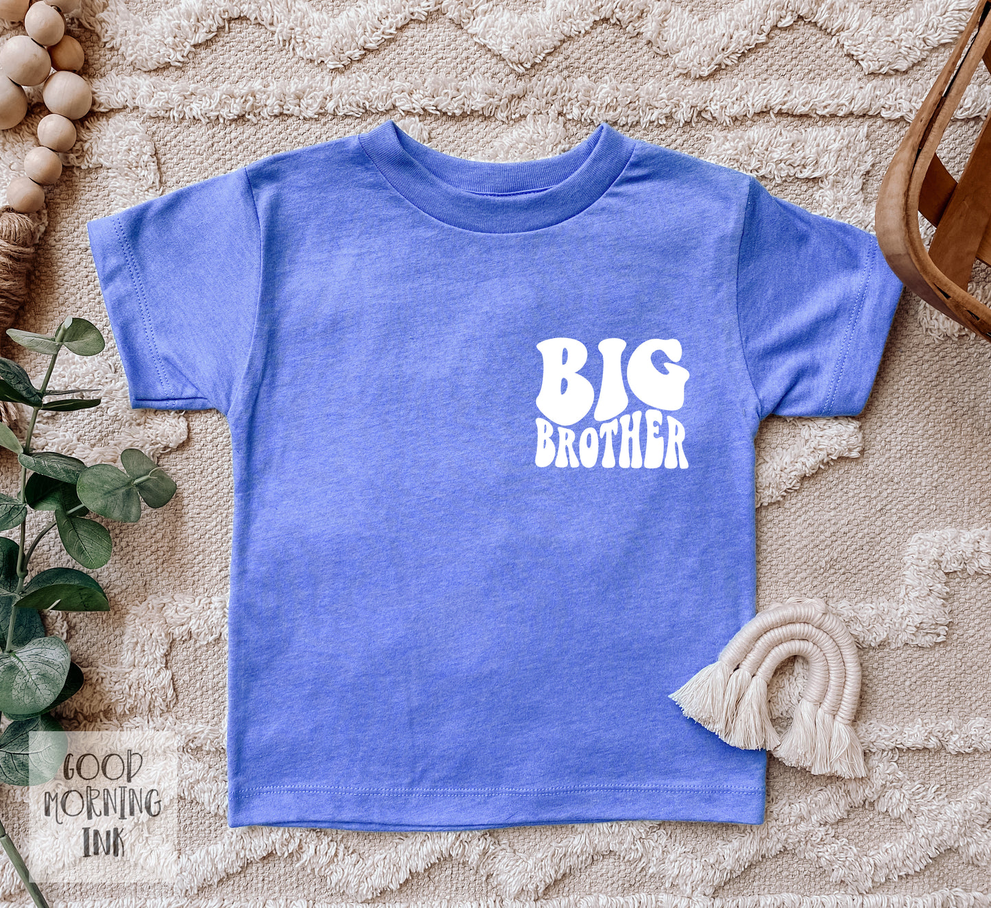 Pocket Print (Toddler/ Youth): Big Brother (WHITE)