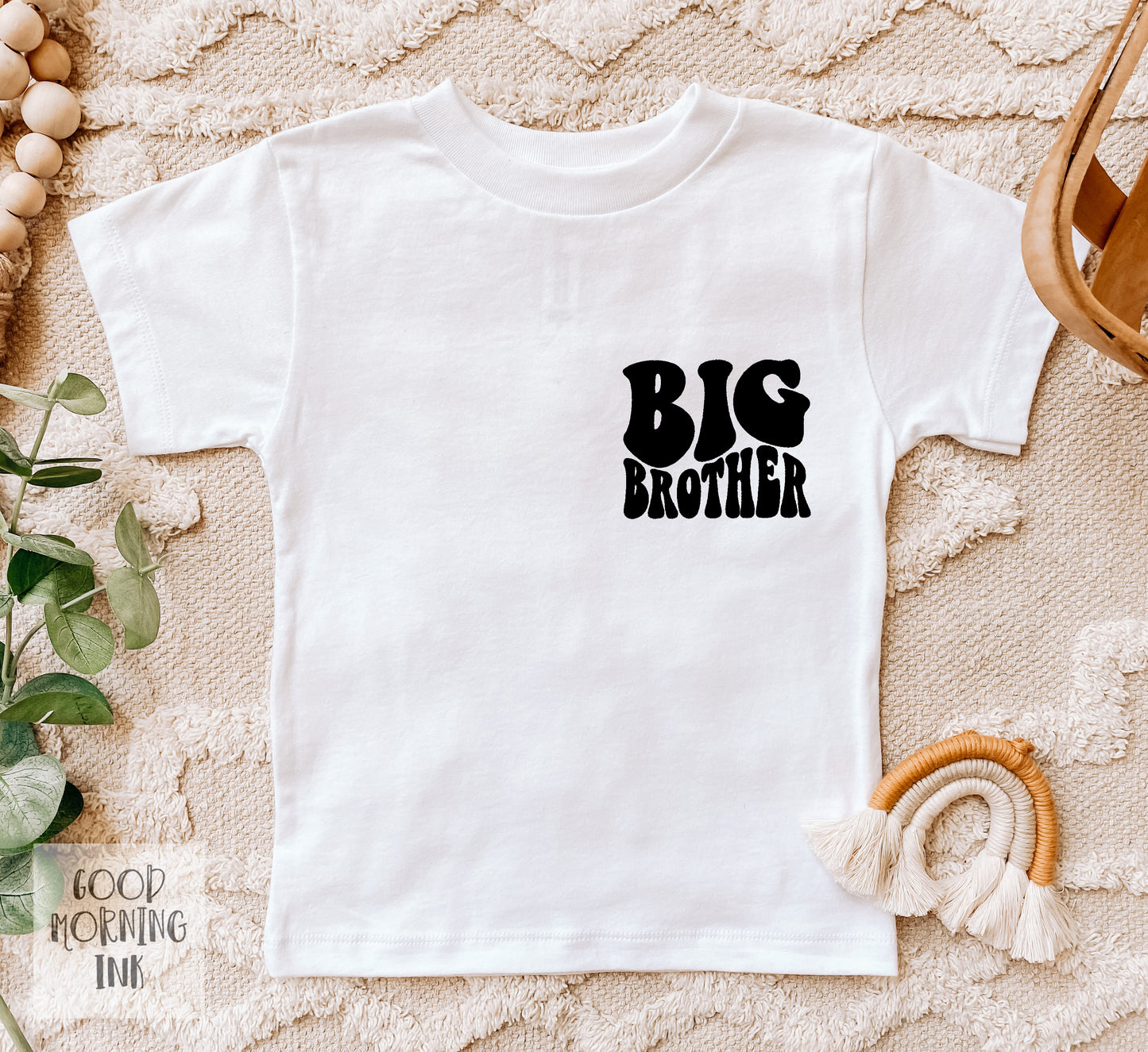 Pocket Print (Toddler/ Youth): Big Brother (BLACK)