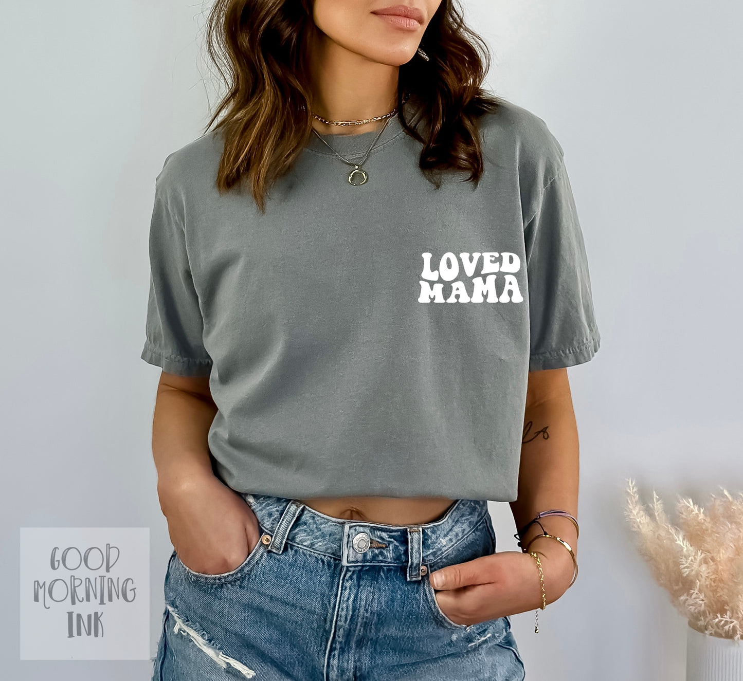Pocket Print: Loved Mama (WHITE)