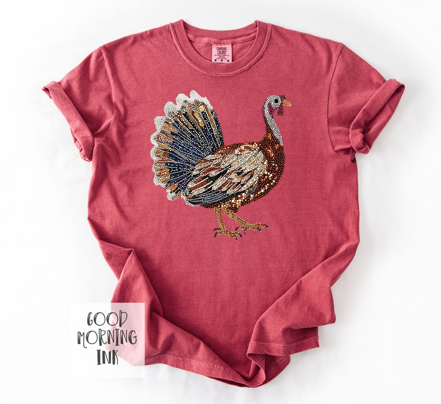 Faux Rhinestone Turkey Tee | Comfort Colors