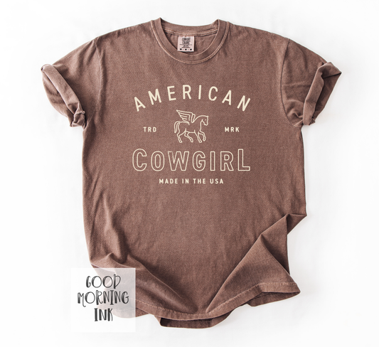 American Cowgirl Comfort Colors Graphic Tee