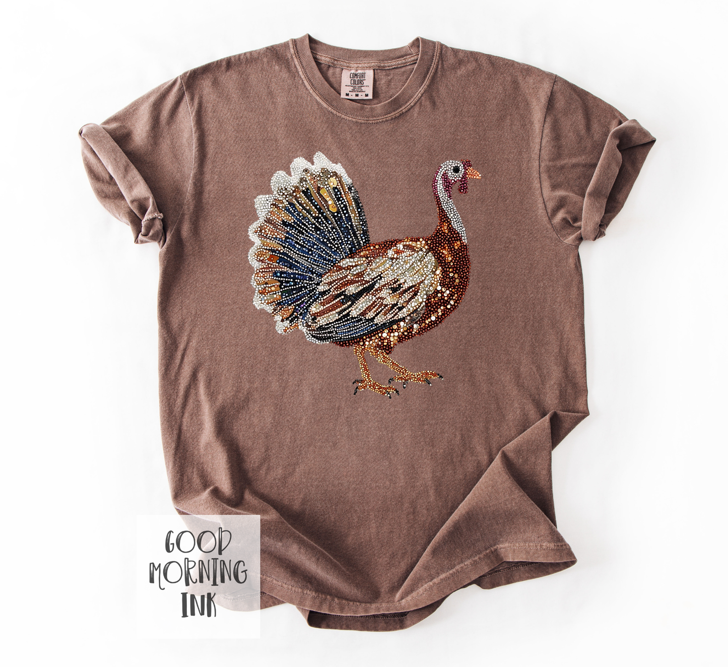 Faux Rhinestone Turkey Tee | Comfort Colors
