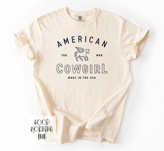 American Cowgirl Comfort Colors Graphic Tee