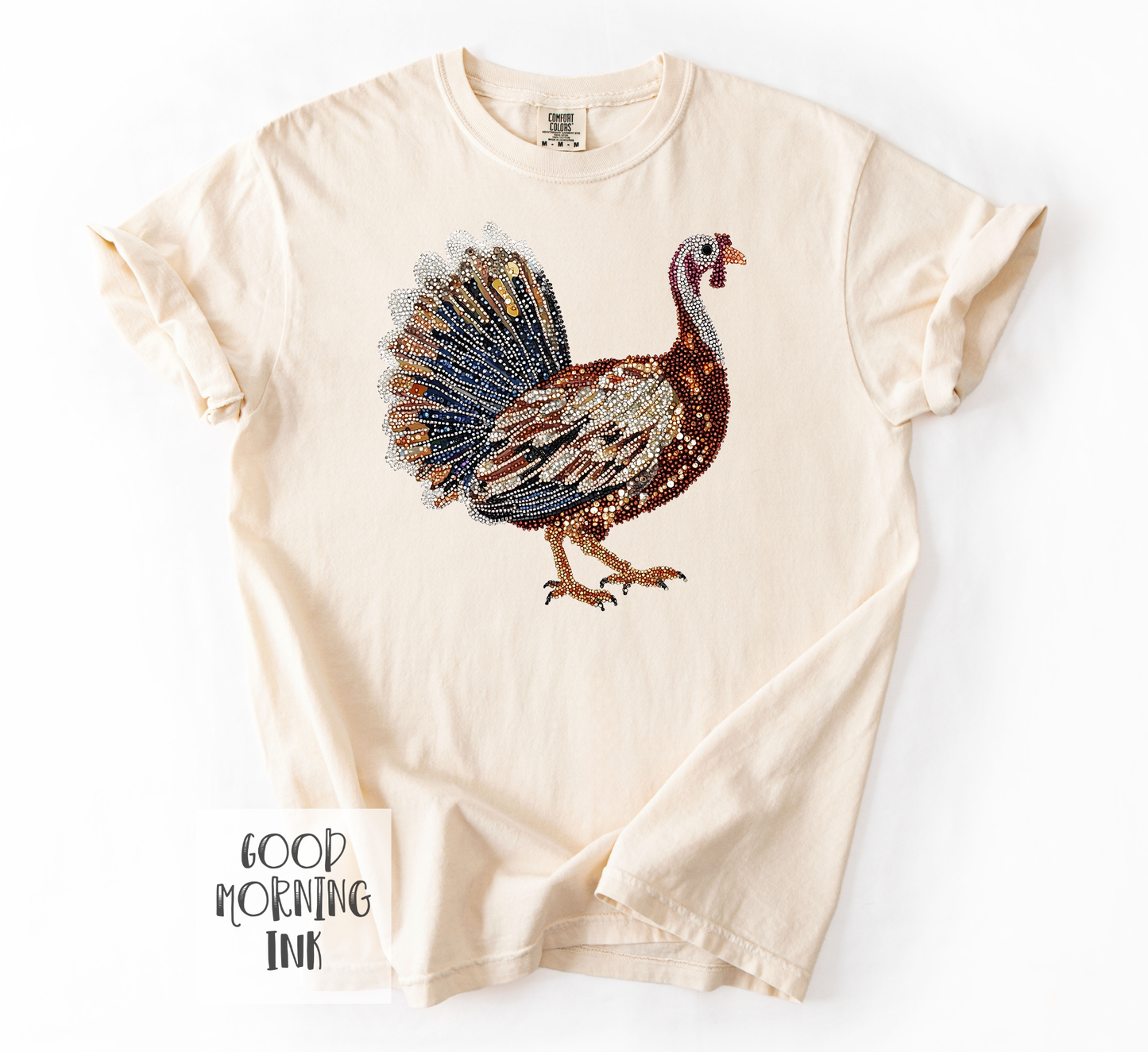 Faux Rhinestone Turkey Tee | Comfort Colors