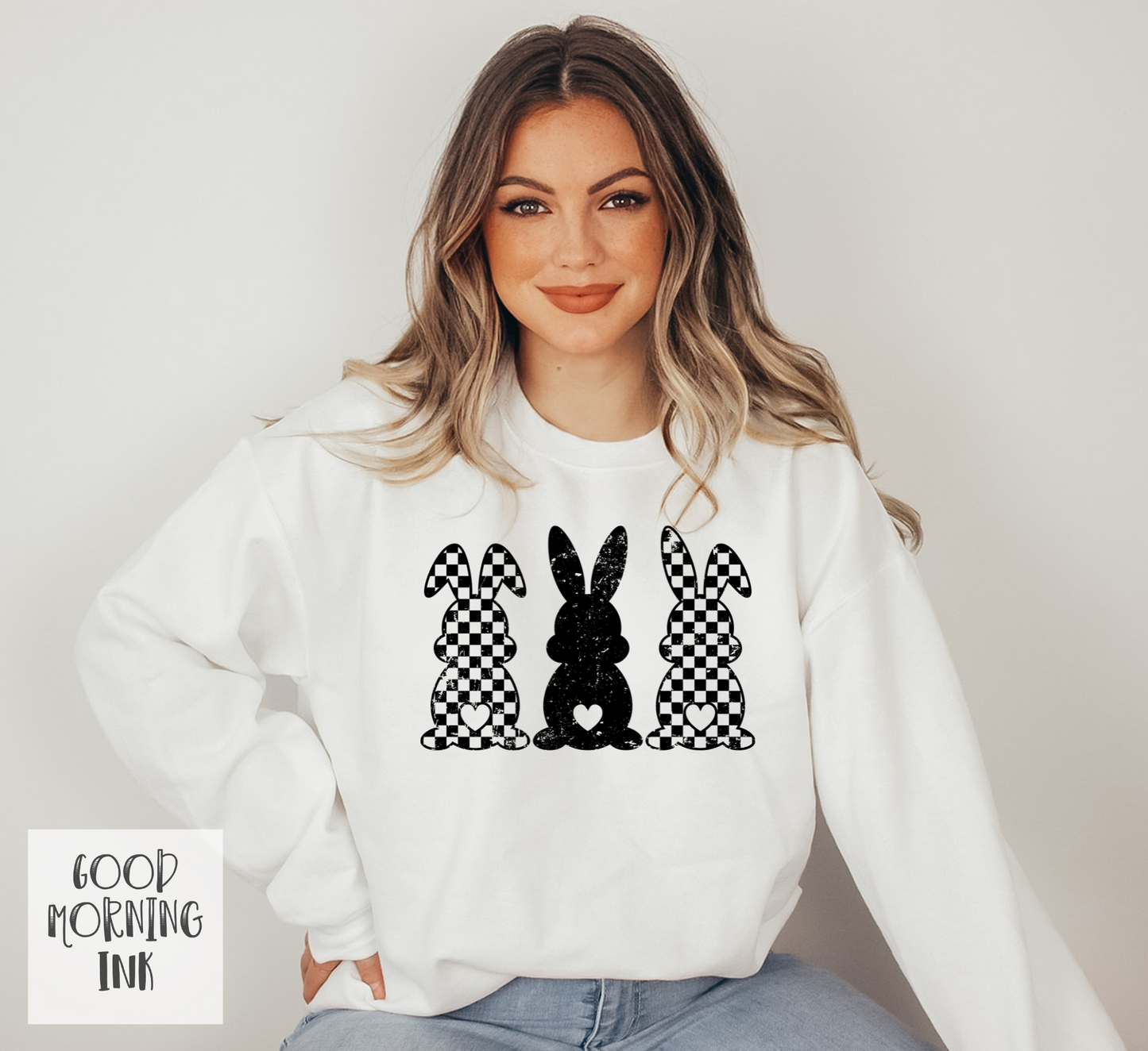 Checkered Bunnies (BLACK)