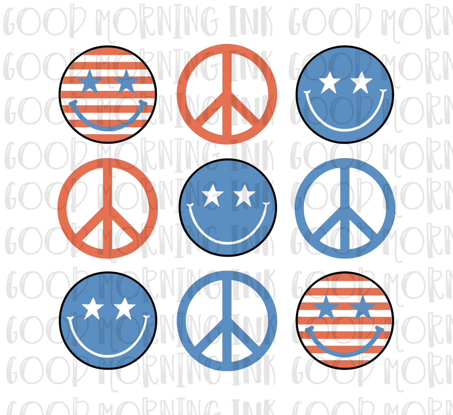 Sublimation Print - USA Peace Collage