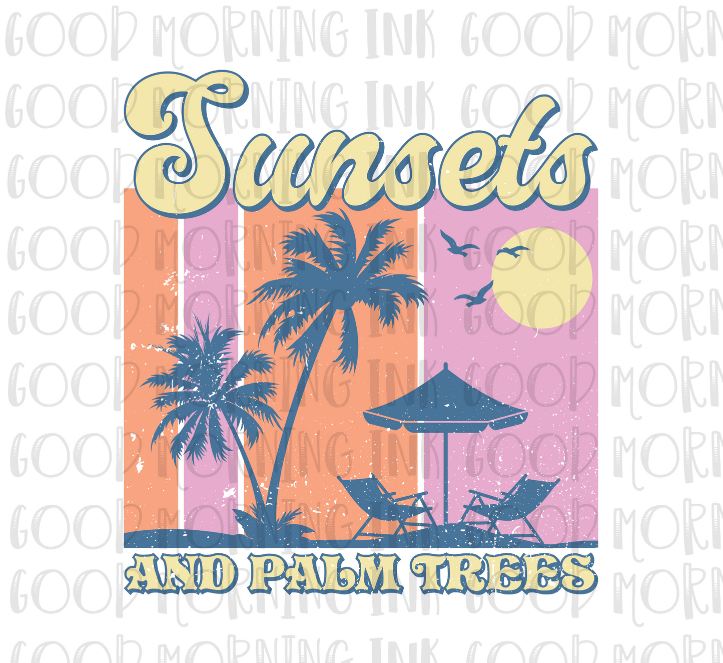 Sublimation Print - Sunsets and Palm Trees