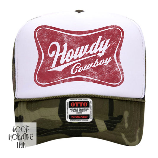 Howdy Cowboy Trucker Hat