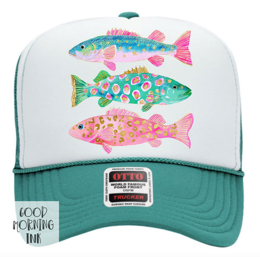 Preppy Fish Trucker Hat