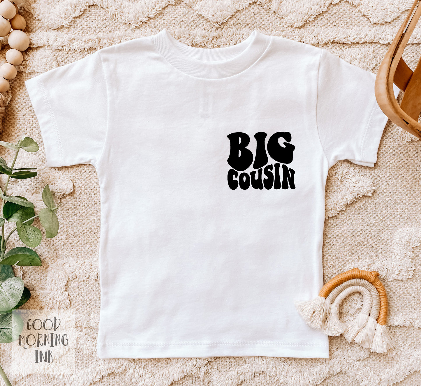 Pocket Print (Toddler/ Youth): Big Cousin (BLACK)